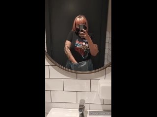 big ass tits pawg bbw  public restroom solo 720p